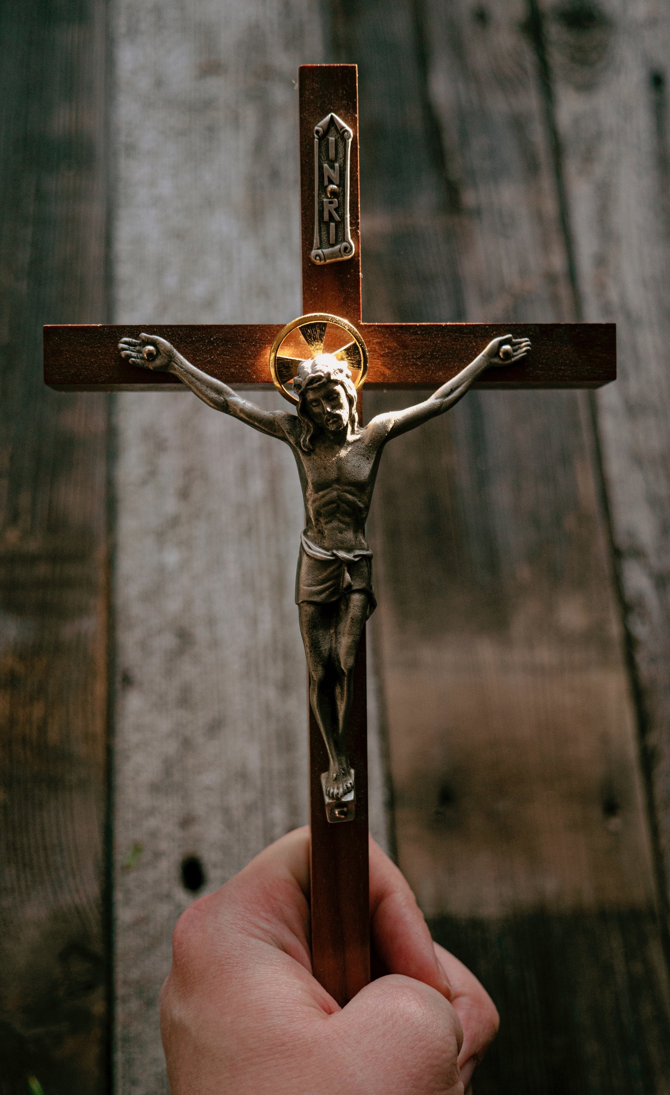 Crucifix in hand